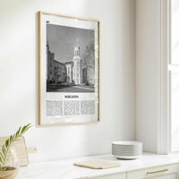 Wheaton Print Black and White, Wheaton Wall Art, Wheaton Poster, Wheaton Photo, Wheaton Map, Illinois, USA, United States