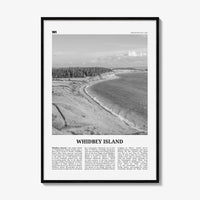 Whidbey Island Print Black and White, Whidbey Island Wall Art, Whidbey Island Poster, Whidbey Island Photo, Whidbey Island Map, Washington