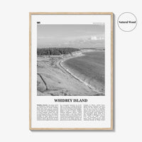 Whidbey Island Print Black and White, Whidbey Island Wall Art, Whidbey Island Poster, Whidbey Island Photo, Whidbey Island Map, Washington