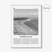 Whidbey Island Print Black and White, Whidbey Island Wall Art, Whidbey Island Poster, Whidbey Island Photo, Whidbey Island Map, Washington