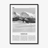Whistler Print Black and White, Whistler Wall Art, Whistler Poster, Whistler Photo, Whistler Wall Décor, British Columbia, Canada