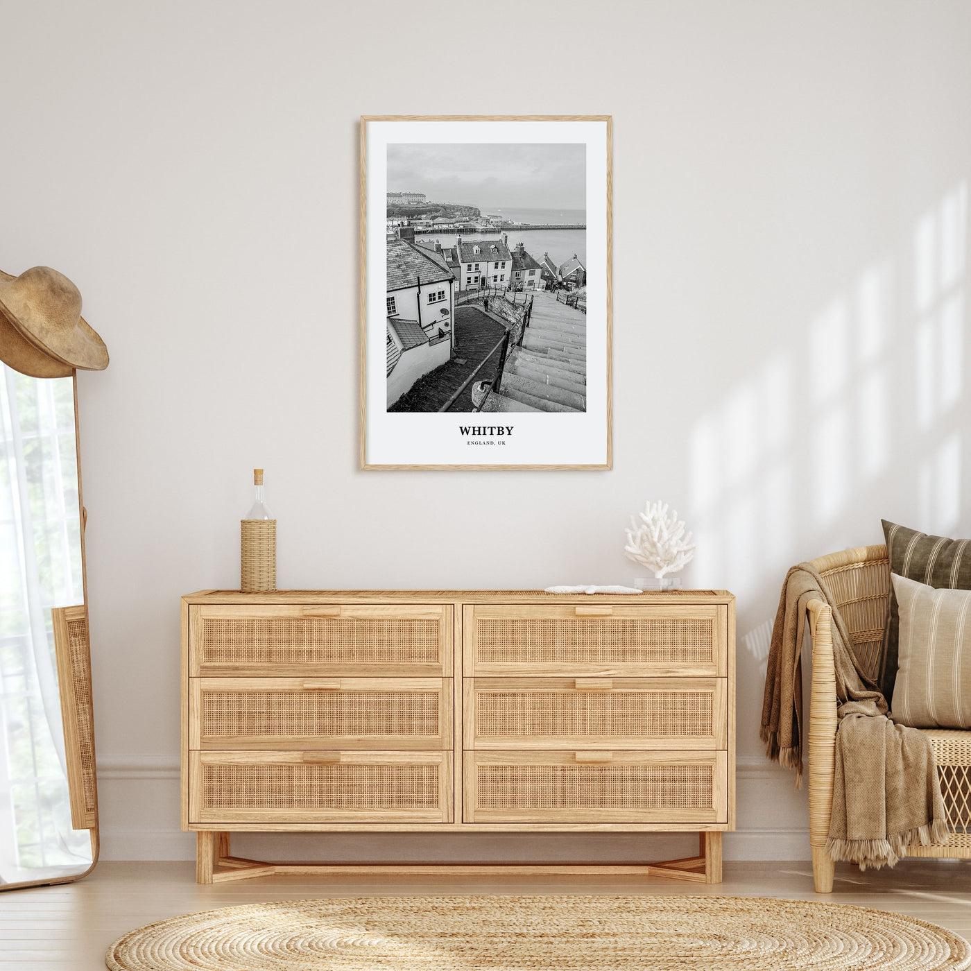 Whitby Portrait B&W Poster