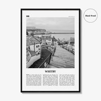 Whitby Print Black and White, Whitby Wall Art, Whitby Poster, Whitby Photo, Whitby Wall Décor, England, UK, United Kingdom