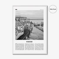 Whitby Print Black and White, Whitby Wall Art, Whitby Poster, Whitby Photo, Whitby Wall Décor, England, UK, United Kingdom