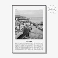 Whitby Print Black and White, Whitby Wall Art, Whitby Poster, Whitby Photo, Whitby Wall Décor, England, UK, United Kingdom