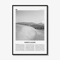 White Sands National Park Print Black and White, White Sands Wall Art, White Sands Poster, White Sands Photo, New Mexico, USA, United States