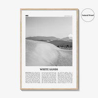 White Sands National Park Print Black and White, White Sands Wall Art, White Sands Poster, White Sands Photo, New Mexico, USA, United States