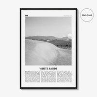 White Sands National Park Print Black and White, White Sands Wall Art, White Sands Poster, White Sands Photo, New Mexico, USA, United States