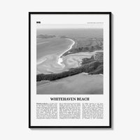 Whitehaven Beach Print Black and White, Whitehaven Beach Wall Art, Whitehaven Beach Poster, Whitehaven Beach Photo, Queensland, Australia