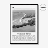 Whitehaven Beach Print Black and White, Whitehaven Beach Wall Art, Whitehaven Beach Poster, Whitehaven Beach Photo, Queensland, Australia