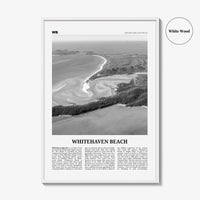 Whitehaven Beach Print Black and White, Whitehaven Beach Wall Art, Whitehaven Beach Poster, Whitehaven Beach Photo, Queensland, Australia