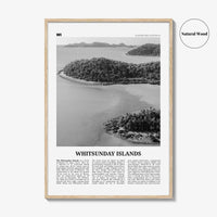 Whitsunday Islands Print Black and White, Whitsunday Wall Art, Whitsunday Poster, Whitsunday Photo, Queensland, Australia, Oceania