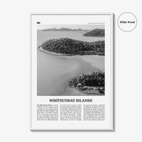 Whitsunday Islands Print Black and White, Whitsunday Wall Art, Whitsunday Poster, Whitsunday Photo, Queensland, Australia, Oceania