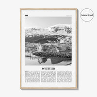 Whittier Print Black and White Alaska, Whittier Wall Art, Whittier Poster, Whittier Photo, Alaska, USA, United States, North America