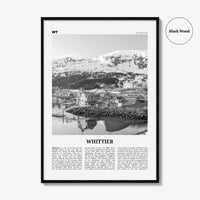 Whittier Print Black and White Alaska, Whittier Wall Art, Whittier Poster, Whittier Photo, Alaska, USA, United States, North America