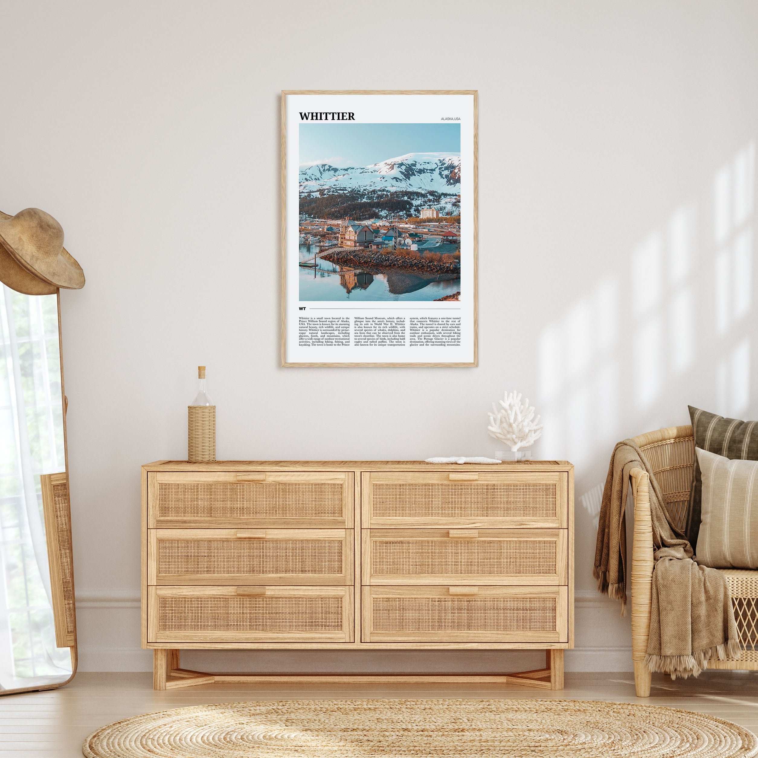 Whittier, Alaska Travel Color Poster