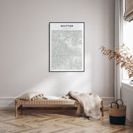 Whittier, California Map Portrait Poster