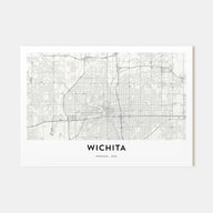 Wichita Map Landscape Poster