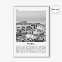 Wichita Print Black and White, Wichita Wall Art, Wichita Poster, Wichita Photo, Wichita Wall Décor, Kansas, USA, United States North America