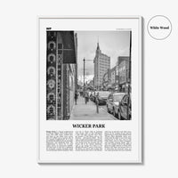 Wicker Park Print Black and White, Wicker Park Wall Art, Wicker Park Poster, Wicker Park Photo, Wicker Park Wall Décor, Chicago Illinois USA