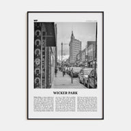 Wicker Park Travel B&W Poster