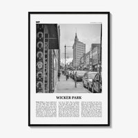 Wicker Park Print Black and White, Wicker Park Wall Art, Wicker Park Poster, Wicker Park Photo, Wicker Park Wall Décor, Chicago Illinois USA