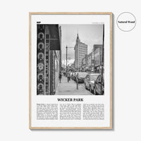Wicker Park Print Black and White, Wicker Park Wall Art, Wicker Park Poster, Wicker Park Photo, Wicker Park Wall Décor, Chicago Illinois USA