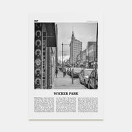 Wicker Park Travel B&W Poster