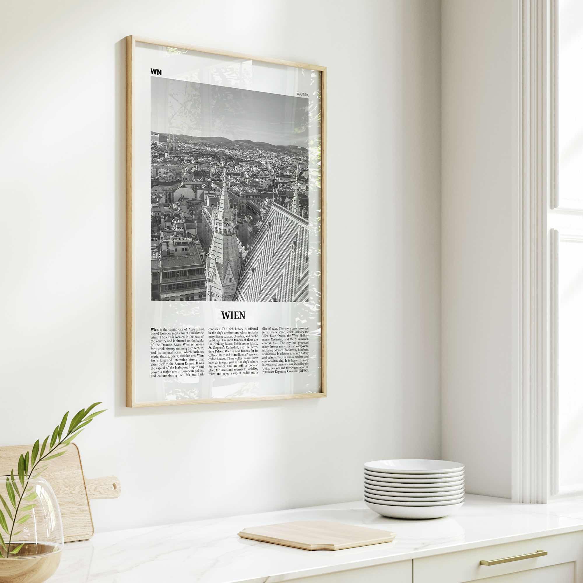 Wien Print Black and White, Wien Wall Art, Wien Poster, Wien Photo, Wien Wall Décor, Wien Map, Austria