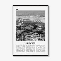 Wildwood Print Black and White, Wildwood Wall Art, Wildwood Poster, Wildwood Photo, Wildwood Wall Décor, Wildwood Map, New Jersey, USA