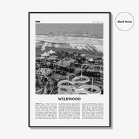 Wildwood Print Black and White, Wildwood Wall Art, Wildwood Poster, Wildwood Photo, Wildwood Wall Décor, Wildwood Map, New Jersey, USA