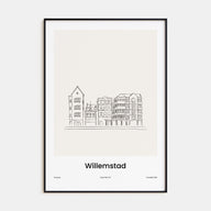 Willemstad Drawn Poster