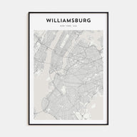 Williamsburg, New York Map Portrait Poster