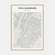 Williamsburg, New York Map Portrait Poster