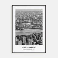 Williamsburg, New York Portrait B&W No 1 Poster