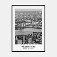 Williamsburg, New York Portrait B&W No 1 Poster