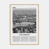 Williamsburg, New York Travel B&W No 1 Poster
