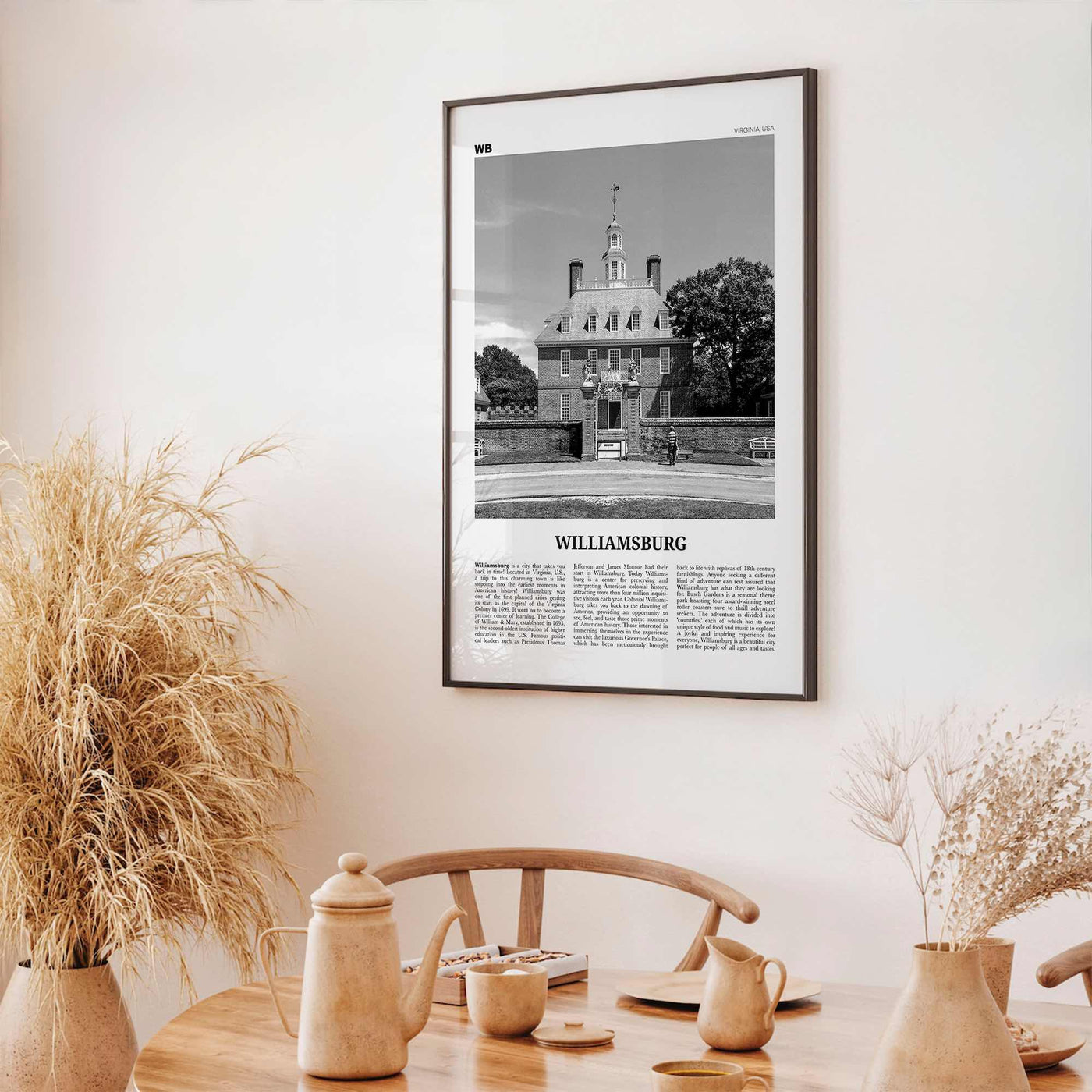 Williamsburg Print Black and White Virginia, Williamsburg Wall Art, Williamsburg Poster, Williamsburg Photo, Williamsburg Wall Décor