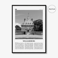 Williamsburg Print Black and White Virginia, Williamsburg Wall Art, Williamsburg Poster, Williamsburg Photo, Williamsburg Wall Décor