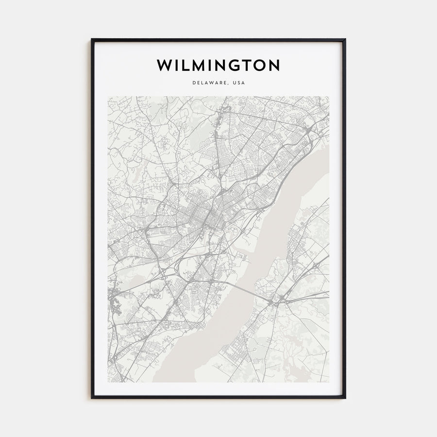Wilmington, Delaware Map Portrait Poster