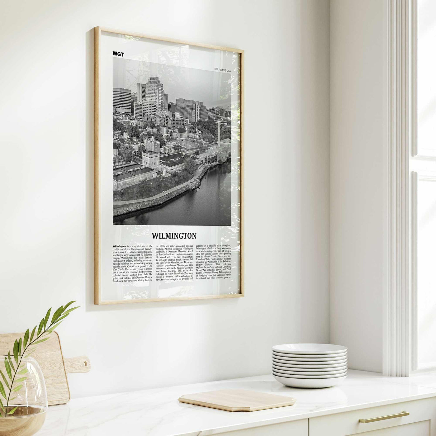 Wilmington Print Black and White Delaware, Wilmington Wall Art, Wilmington Poster, Wilmington Photo, Wilmington Wall Décor, USA