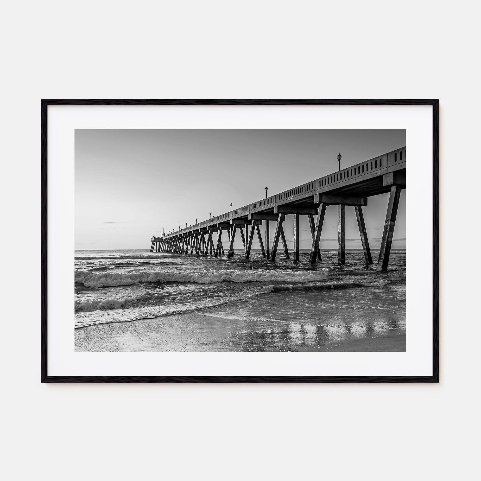 Wilmington, North Carolina Landscape B&W Poster