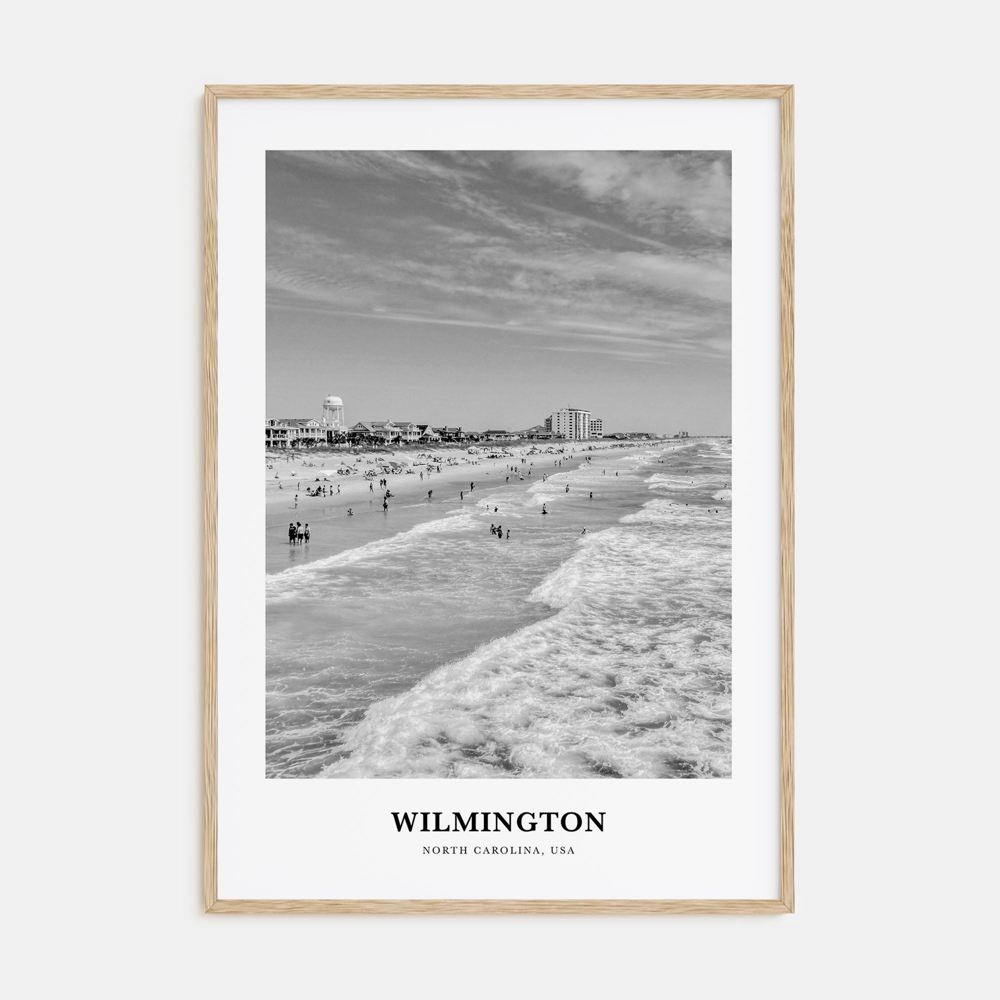 Wilmington, North Carolina Portrait B&W No 1 Poster