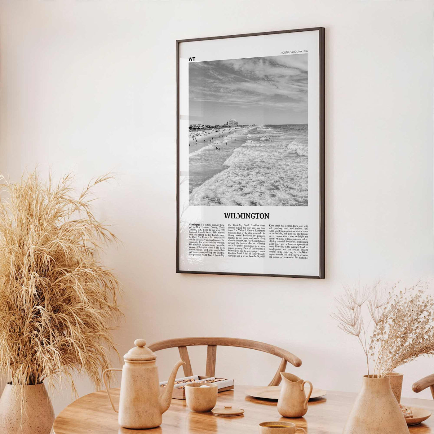 Wilmington Print Black and White North Carolina No 1, Wilmington Wall Art, Wilmington Poster, Wilmington Photo, Wilmington Wall Décor, USA