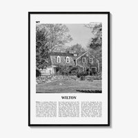 Wilton Print Black and White, Wilton Wall Art, Wilton Poster, Wilton Photo, Wilton Wall Décor, Wilton Map, Connecticut