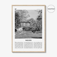 Wilton Print Black and White, Wilton Wall Art, Wilton Poster, Wilton Photo, Wilton Wall Décor, Wilton Map, Connecticut