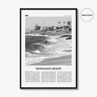 Windansea Beach Print Black and White, Windansea Beach Wall Art, Windansea Beach Poster, Windansea Beach Photo, Windansea Beach Décor, Map