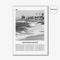 Windansea Beach Print Black and White, Windansea Beach Wall Art, Windansea Beach Poster, Windansea Beach Photo, Windansea Beach Décor, Map