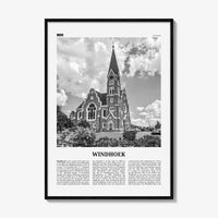 Windhoek Print Black and White, Windhoek Wall Art, Windhoek Poster, Windhoek Photo, Windhoek Wall Décor, Namibia, Windhuk, Africa