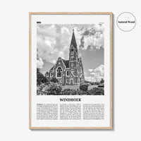 Windhoek Print Black and White, Windhoek Wall Art, Windhoek Poster, Windhoek Photo, Windhoek Wall Décor, Namibia, Windhuk, Africa